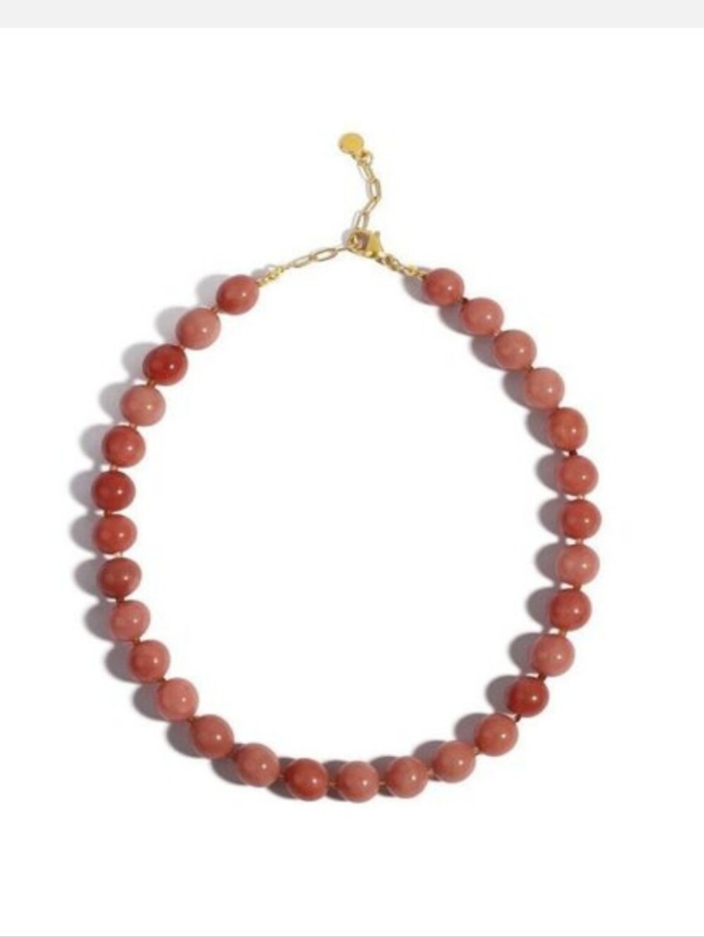 NWOT Myamar Rose Quartz Beaded Necklace